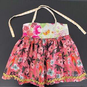 Girls Matilda Jane platinum floral halter tank size 6
